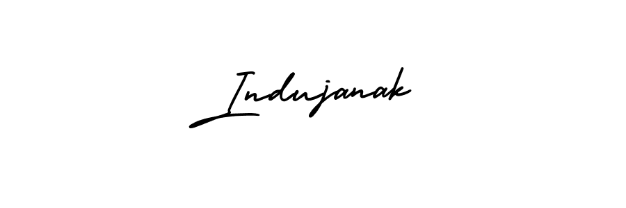 How to make Indujanak signature? AmerikaSignatureDemo-Regular is a professional autograph style. Create handwritten signature for Indujanak name. Indujanak signature style 3 images and pictures png