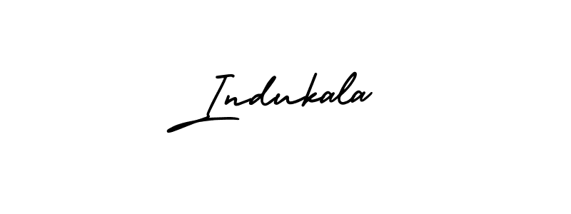 You should practise on your own different ways (AmerikaSignatureDemo-Regular) to write your name (Indukala) in signature. don't let someone else do it for you. Indukala signature style 3 images and pictures png