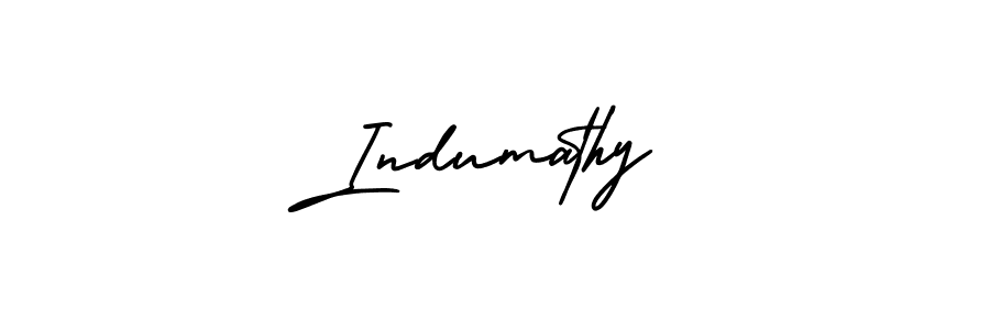 Design your own signature with our free online signature maker. With this signature software, you can create a handwritten (AmerikaSignatureDemo-Regular) signature for name Indumathy. Indumathy signature style 3 images and pictures png