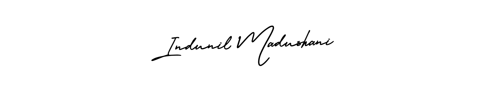 How to Draw Indunil Madushani signature style? AmerikaSignatureDemo-Regular is a latest design signature styles for name Indunil Madushani. Indunil Madushani signature style 3 images and pictures png