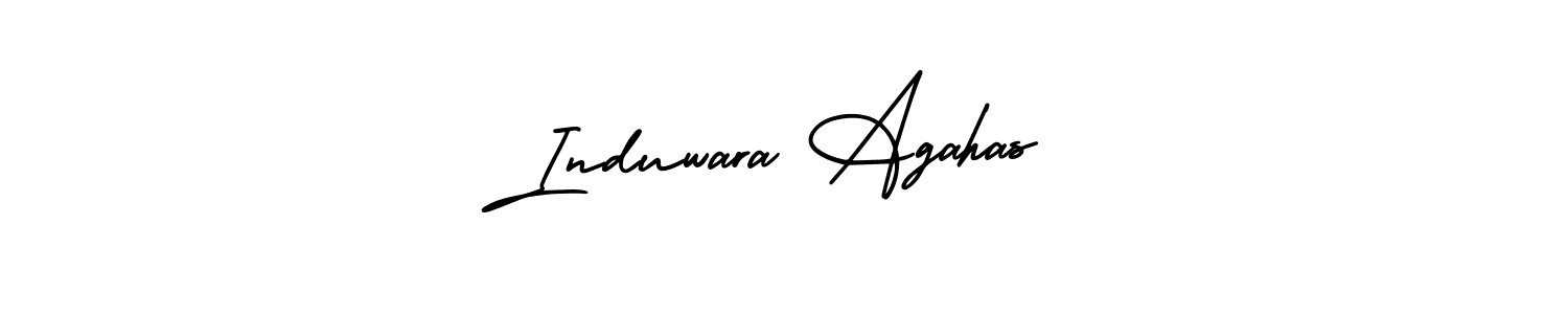 Create a beautiful signature design for name Induwara Agahas. With this signature (AmerikaSignatureDemo-Regular) fonts, you can make a handwritten signature for free. Induwara Agahas signature style 3 images and pictures png