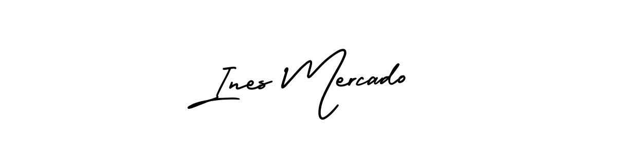 Create a beautiful signature design for name Ines Mercado. With this signature (AmerikaSignatureDemo-Regular) fonts, you can make a handwritten signature for free. Ines Mercado signature style 3 images and pictures png