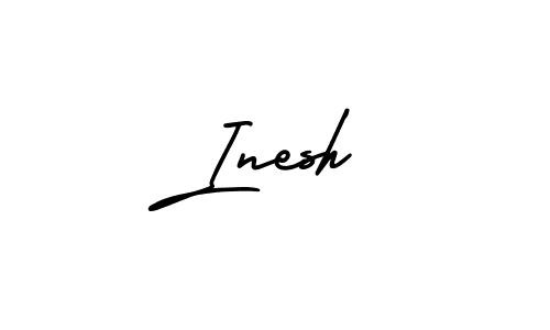 How to make Inesh name signature. Use AmerikaSignatureDemo-Regular style for creating short signs online. This is the latest handwritten sign. Inesh signature style 3 images and pictures png