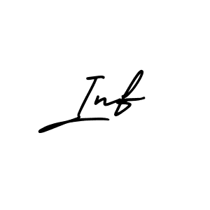 How to make Inf name signature. Use AmerikaSignatureDemo-Regular style for creating short signs online. This is the latest handwritten sign. Inf signature style 3 images and pictures png