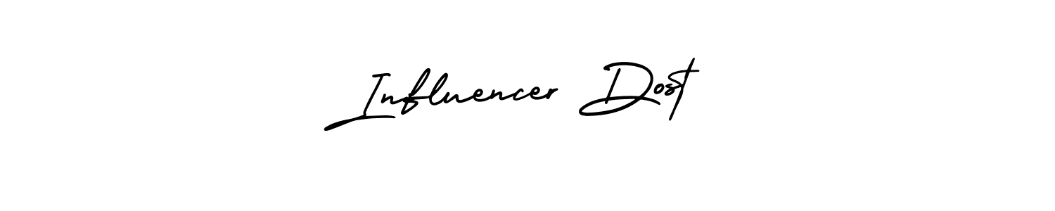 Influencer Dost stylish signature style. Best Handwritten Sign (AmerikaSignatureDemo-Regular) for my name. Handwritten Signature Collection Ideas for my name Influencer Dost. Influencer Dost signature style 3 images and pictures png