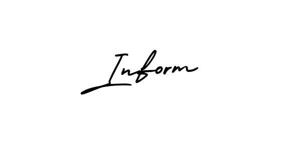 Inform stylish signature style. Best Handwritten Sign (AmerikaSignatureDemo-Regular) for my name. Handwritten Signature Collection Ideas for my name Inform. Inform signature style 3 images and pictures png