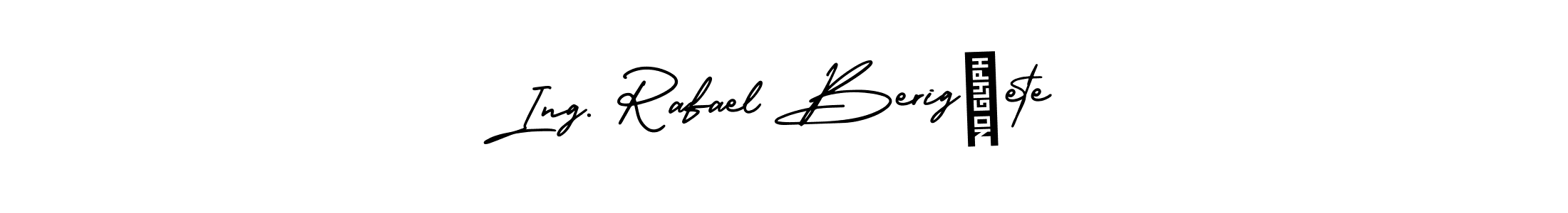 You can use this online signature creator to create a handwritten signature for the name Ing. Rafael Berigüete. This is the best online autograph maker. Ing. Rafael Berigüete signature style 3 images and pictures png