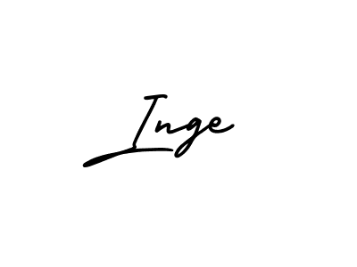 Make a beautiful signature design for name Inge. With this signature (AmerikaSignatureDemo-Regular) style, you can create a handwritten signature for free. Inge signature style 3 images and pictures png