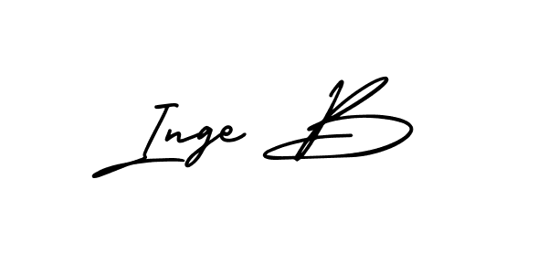 It looks lik you need a new signature style for name Inge B. Design unique handwritten (AmerikaSignatureDemo-Regular) signature with our free signature maker in just a few clicks. Inge B signature style 3 images and pictures png