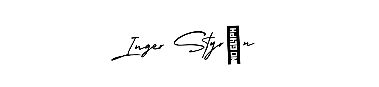 This is the best signature style for the Inger Styrén name. Also you like these signature font (AmerikaSignatureDemo-Regular). Mix name signature. Inger Styrén signature style 3 images and pictures png