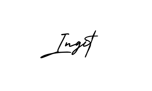 How to make Ingit signature? AmerikaSignatureDemo-Regular is a professional autograph style. Create handwritten signature for Ingit name. Ingit signature style 3 images and pictures png