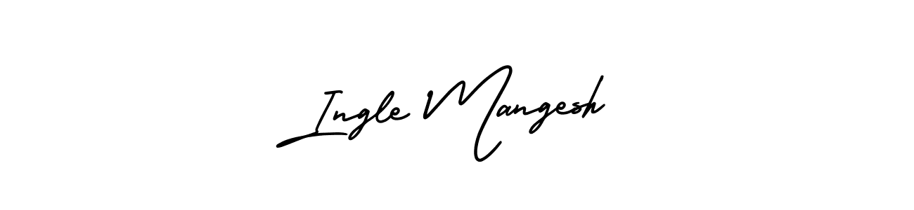 AmerikaSignatureDemo-Regular is a professional signature style that is perfect for those who want to add a touch of class to their signature. It is also a great choice for those who want to make their signature more unique. Get Ingle Mangesh name to fancy signature for free. Ingle Mangesh signature style 3 images and pictures png