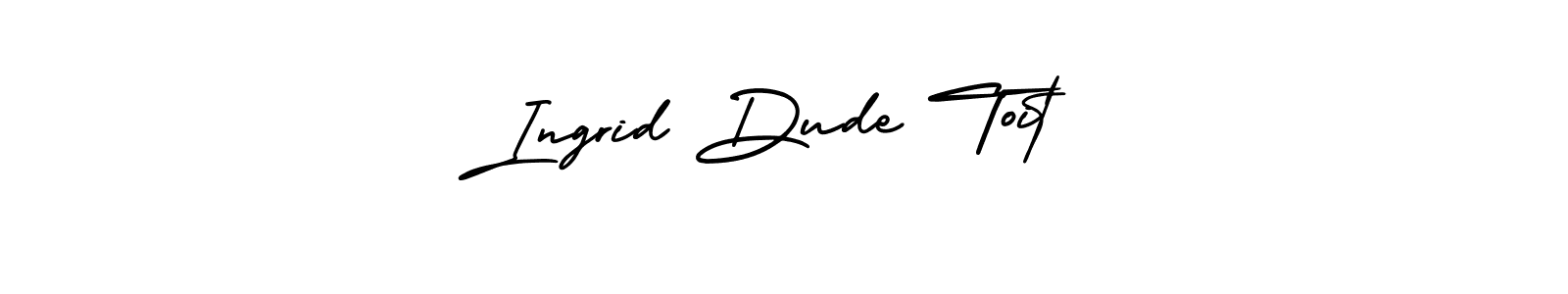 Use a signature maker to create a handwritten signature online. With this signature software, you can design (AmerikaSignatureDemo-Regular) your own signature for name Ingrid Dude Toit. Ingrid Dude Toit signature style 3 images and pictures png