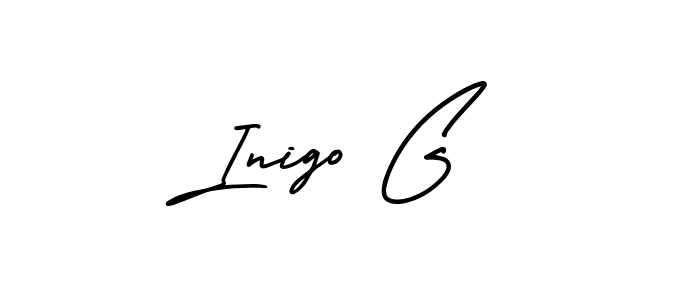 Design your own signature with our free online signature maker. With this signature software, you can create a handwritten (AmerikaSignatureDemo-Regular) signature for name Inigo G. Inigo G signature style 3 images and pictures png