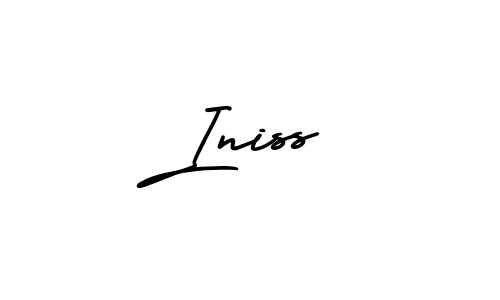 How to make Iniss name signature. Use AmerikaSignatureDemo-Regular style for creating short signs online. This is the latest handwritten sign. Iniss signature style 3 images and pictures png