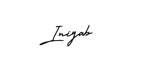 How to make Iniyab name signature. Use AmerikaSignatureDemo-Regular style for creating short signs online. This is the latest handwritten sign. Iniyab signature style 3 images and pictures png