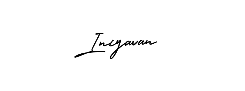 Similarly AmerikaSignatureDemo-Regular is the best handwritten signature design. Signature creator online .You can use it as an online autograph creator for name Iniyavan. Iniyavan signature style 3 images and pictures png