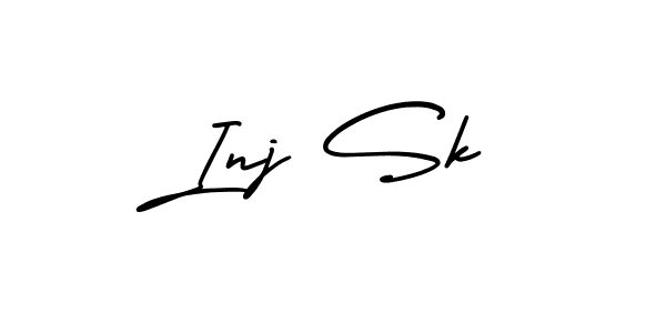 Create a beautiful signature design for name Inj Sk. With this signature (AmerikaSignatureDemo-Regular) fonts, you can make a handwritten signature for free. Inj Sk signature style 3 images and pictures png