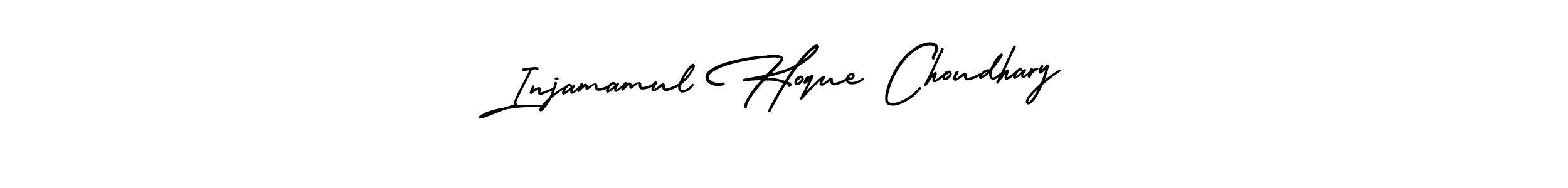 You should practise on your own different ways (AmerikaSignatureDemo-Regular) to write your name (Injamamul Hoque Choudhary) in signature. don't let someone else do it for you. Injamamul Hoque Choudhary signature style 3 images and pictures png