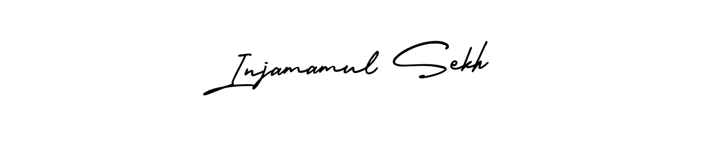 How to make Injamamul Sekh signature? AmerikaSignatureDemo-Regular is a professional autograph style. Create handwritten signature for Injamamul Sekh name. Injamamul Sekh signature style 3 images and pictures png
