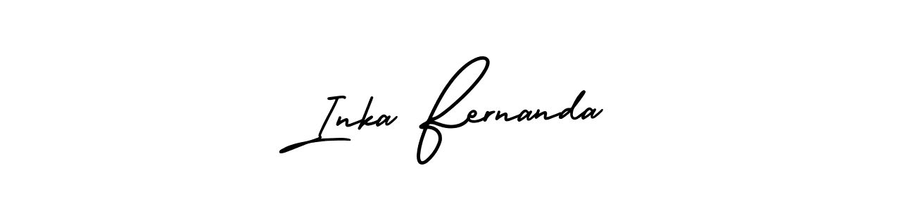 Inka Fernanda stylish signature style. Best Handwritten Sign (AmerikaSignatureDemo-Regular) for my name. Handwritten Signature Collection Ideas for my name Inka Fernanda. Inka Fernanda signature style 3 images and pictures png