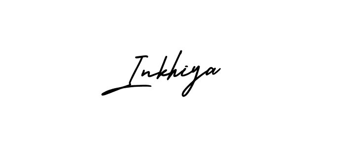 Use a signature maker to create a handwritten signature online. With this signature software, you can design (AmerikaSignatureDemo-Regular) your own signature for name Inkhiya. Inkhiya signature style 3 images and pictures png