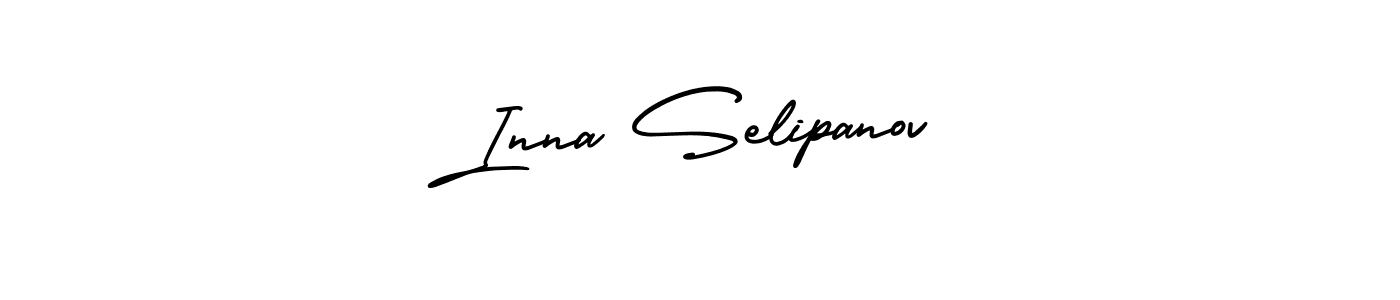 Make a short Inna Selipanov signature style. Manage your documents anywhere anytime using AmerikaSignatureDemo-Regular. Create and add eSignatures, submit forms, share and send files easily. Inna Selipanov signature style 3 images and pictures png