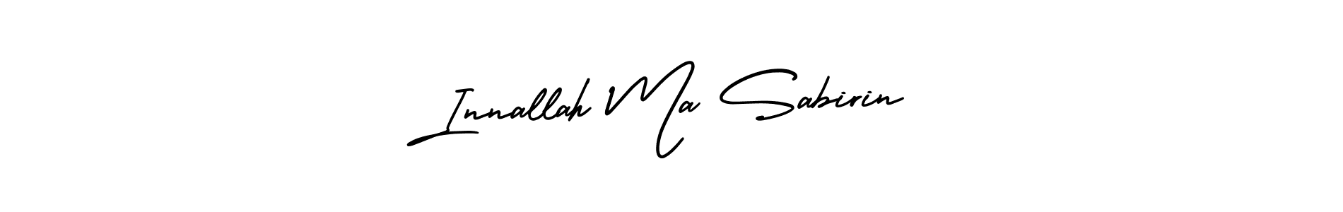 AmerikaSignatureDemo-Regular is a professional signature style that is perfect for those who want to add a touch of class to their signature. It is also a great choice for those who want to make their signature more unique. Get Innallah Ma Sabirin name to fancy signature for free. Innallah Ma Sabirin signature style 3 images and pictures png