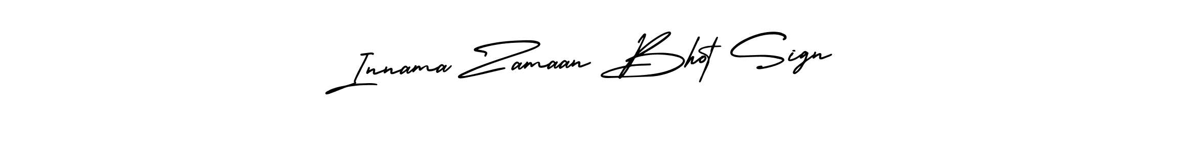 It looks lik you need a new signature style for name Innama Zamaan Bhot Sign. Design unique handwritten (AmerikaSignatureDemo-Regular) signature with our free signature maker in just a few clicks. Innama Zamaan Bhot Sign signature style 3 images and pictures png