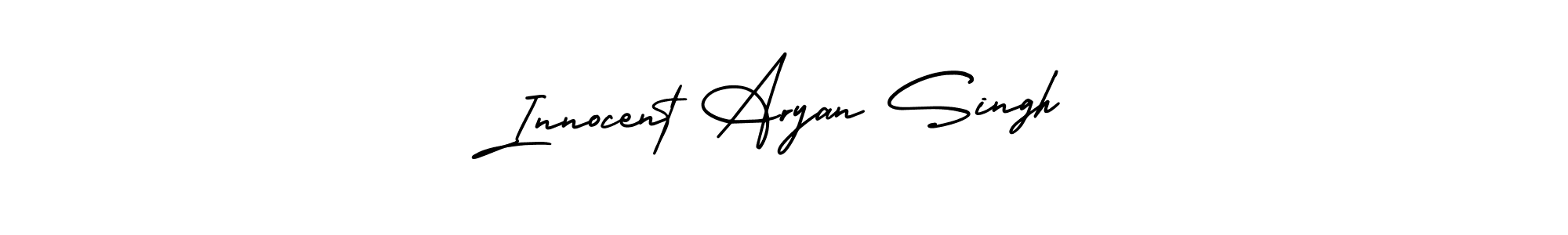 Also You can easily find your signature by using the search form. We will create Innocent Aryan Singh name handwritten signature images for you free of cost using AmerikaSignatureDemo-Regular sign style. Innocent Aryan Singh signature style 3 images and pictures png