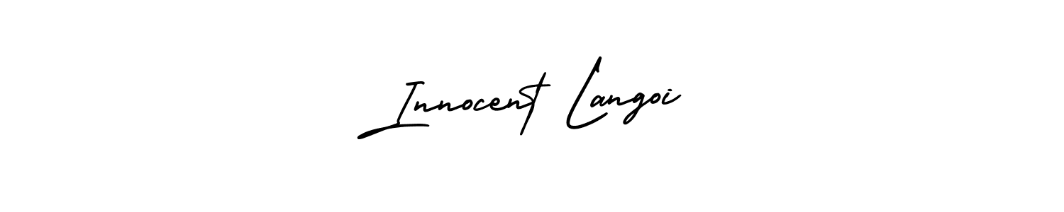 Best and Professional Signature Style for Innocent Langoi. AmerikaSignatureDemo-Regular Best Signature Style Collection. Innocent Langoi signature style 3 images and pictures png