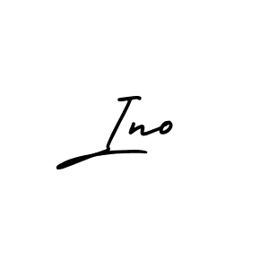 The best way (AmerikaSignatureDemo-Regular) to make a short signature is to pick only two or three words in your name. The name Ino include a total of six letters. For converting this name. Ino signature style 3 images and pictures png