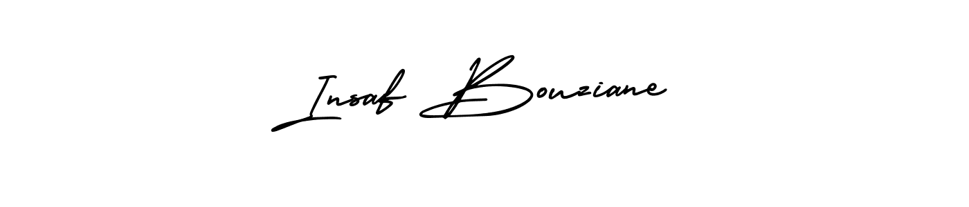 Also You can easily find your signature by using the search form. We will create Insaf Bouziane name handwritten signature images for you free of cost using AmerikaSignatureDemo-Regular sign style. Insaf Bouziane signature style 3 images and pictures png