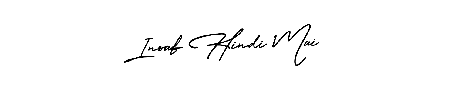 It looks lik you need a new signature style for name Insaf Hindi Mai. Design unique handwritten (AmerikaSignatureDemo-Regular) signature with our free signature maker in just a few clicks. Insaf Hindi Mai signature style 3 images and pictures png