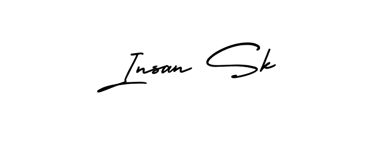 Use a signature maker to create a handwritten signature online. With this signature software, you can design (AmerikaSignatureDemo-Regular) your own signature for name Insan Sk. Insan Sk signature style 3 images and pictures png