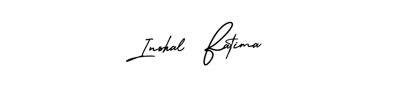 It looks lik you need a new signature style for name Inshal  Fatima. Design unique handwritten (AmerikaSignatureDemo-Regular) signature with our free signature maker in just a few clicks. Inshal  Fatima signature style 3 images and pictures png