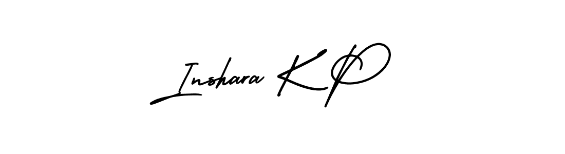 Make a beautiful signature design for name Inshara K P. Use this online signature maker to create a handwritten signature for free. Inshara K P signature style 3 images and pictures png