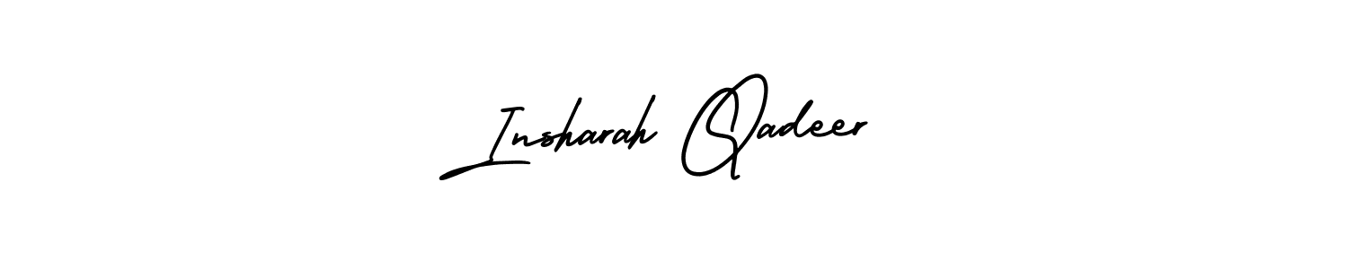 How to Draw Insharah Qadeer signature style? AmerikaSignatureDemo-Regular is a latest design signature styles for name Insharah Qadeer. Insharah Qadeer signature style 3 images and pictures png