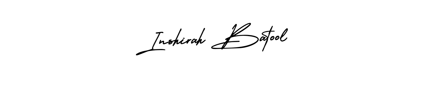 How to make Inshirah Batool signature? AmerikaSignatureDemo-Regular is a professional autograph style. Create handwritten signature for Inshirah Batool name. Inshirah Batool signature style 3 images and pictures png