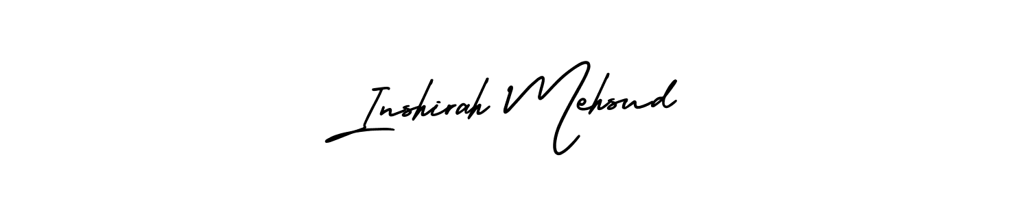 How to make Inshirah Mehsud name signature. Use AmerikaSignatureDemo-Regular style for creating short signs online. This is the latest handwritten sign. Inshirah Mehsud signature style 3 images and pictures png