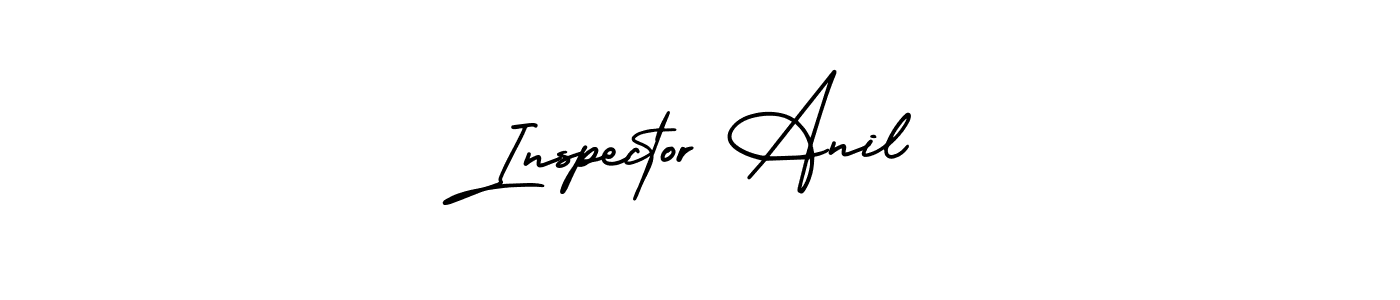 Similarly AmerikaSignatureDemo-Regular is the best handwritten signature design. Signature creator online .You can use it as an online autograph creator for name Inspector Anil. Inspector Anil signature style 3 images and pictures png