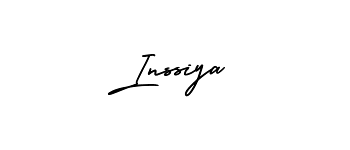 Inssiya stylish signature style. Best Handwritten Sign (AmerikaSignatureDemo-Regular) for my name. Handwritten Signature Collection Ideas for my name Inssiya. Inssiya signature style 3 images and pictures png