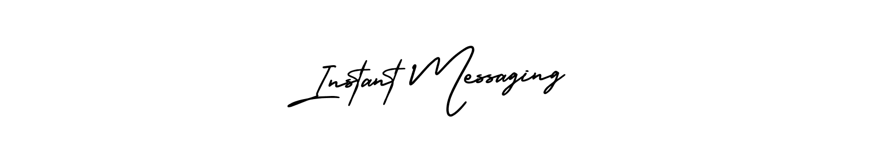 You should practise on your own different ways (AmerikaSignatureDemo-Regular) to write your name (Instant Messaging) in signature. don't let someone else do it for you. Instant Messaging signature style 3 images and pictures png