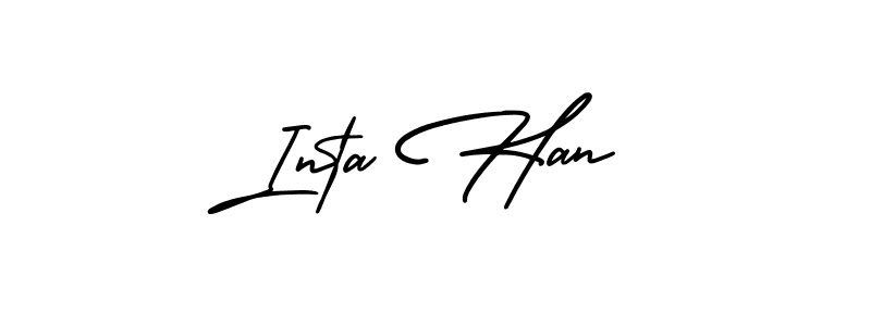 Make a beautiful signature design for name Inta Han. Use this online signature maker to create a handwritten signature for free. Inta Han signature style 3 images and pictures png