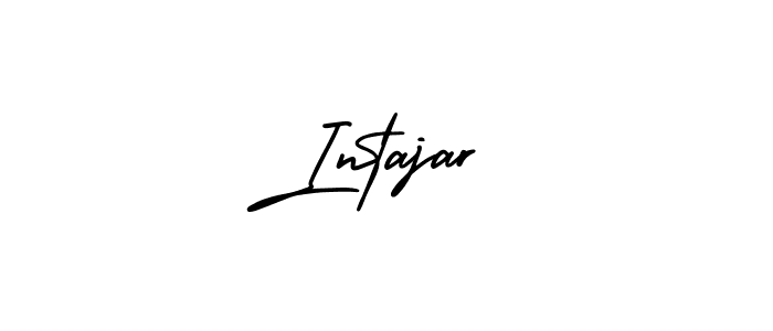 How to Draw Intajar signature style? AmerikaSignatureDemo-Regular is a latest design signature styles for name Intajar. Intajar signature style 3 images and pictures png