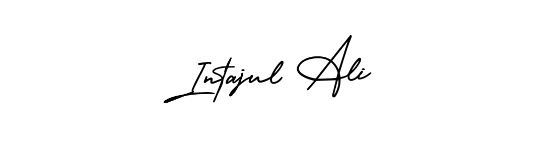 How to Draw Intajul Ali signature style? AmerikaSignatureDemo-Regular is a latest design signature styles for name Intajul Ali. Intajul Ali signature style 3 images and pictures png