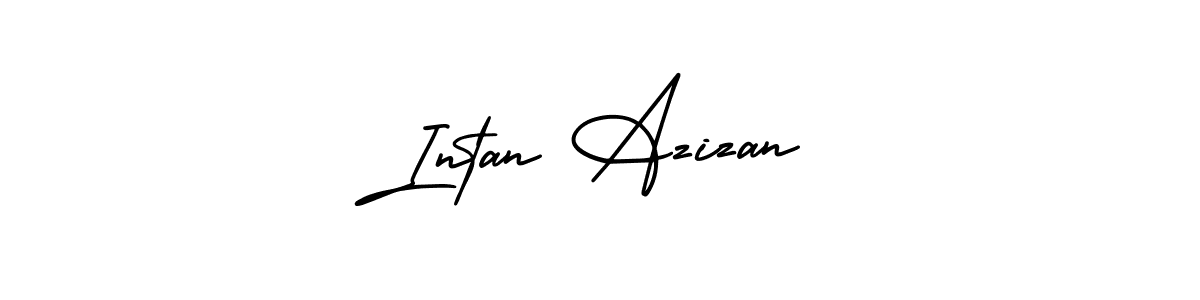 Design your own signature with our free online signature maker. With this signature software, you can create a handwritten (AmerikaSignatureDemo-Regular) signature for name Intan Azizan. Intan Azizan signature style 3 images and pictures png