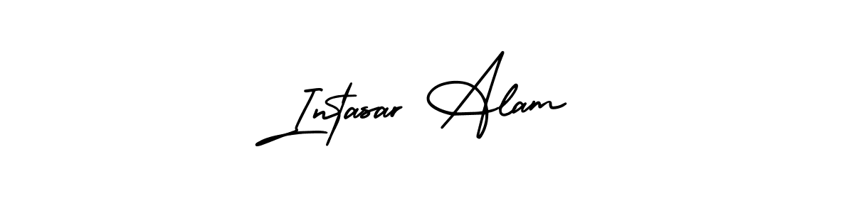 How to make Intasar Alam signature? AmerikaSignatureDemo-Regular is a professional autograph style. Create handwritten signature for Intasar Alam name. Intasar Alam signature style 3 images and pictures png