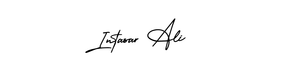How to make Intasar Ali signature? AmerikaSignatureDemo-Regular is a professional autograph style. Create handwritten signature for Intasar Ali name. Intasar Ali signature style 3 images and pictures png