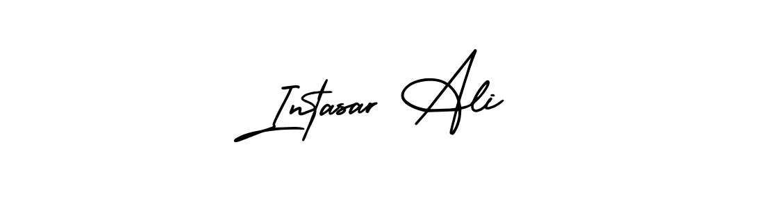 How to make Intasar Ali signature? AmerikaSignatureDemo-Regular is a professional autograph style. Create handwritten signature for Intasar Ali name. Intasar Ali signature style 3 images and pictures png